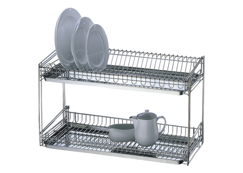 CS3143H - 2 Layer dish drainer stainless steel 18-8